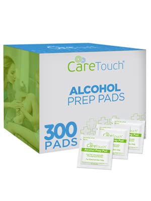 Alcohol Wipes | Individually Wrapped Alcohol Prep Pads with 70% Isopropyl Alcohol, Great for Medical & First Aid Kits | Sterile, Antiseptic 2-Ply Alcohol Swabs - 300 count