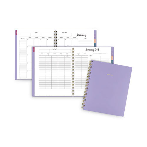 Harmony Weekly-monthly Poly Planner, 11 X 8.5, Lilac Cover, 13-month (jan To Jan): 2023 To 2024