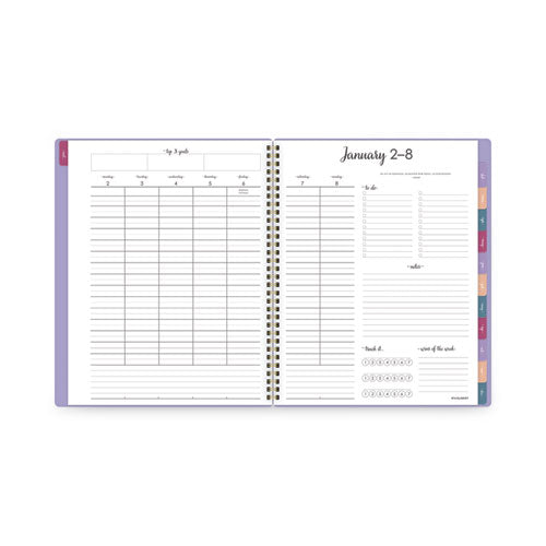 Harmony Weekly-monthly Poly Planner, 11 X 8.5, Lilac Cover, 13-month (jan To Jan): 2023 To 2024