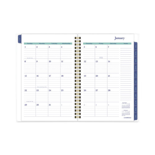 Precious Weekly-monthly Planner, Precious Floral Artwork, 8.5 X 5.5, Blue-green-pink Cover, 12-month (jan To Dec): 2023
