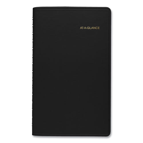 Weekly Appointment Book Ruled For Hourly Appointments, 8.5 X 5.5, Black, 2022