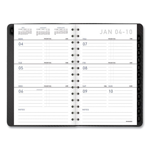 Contemporary Weekly-monthly Planner, Block, 8.5 X 5.5, Graphite Cover, 2022