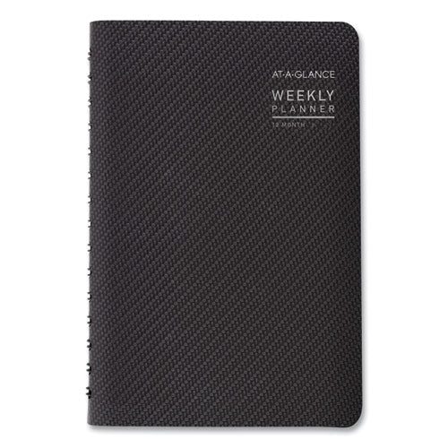 Contemporary Weekly-monthly Planner, Block, 8.5 X 5.5, Graphite Cover, 2022