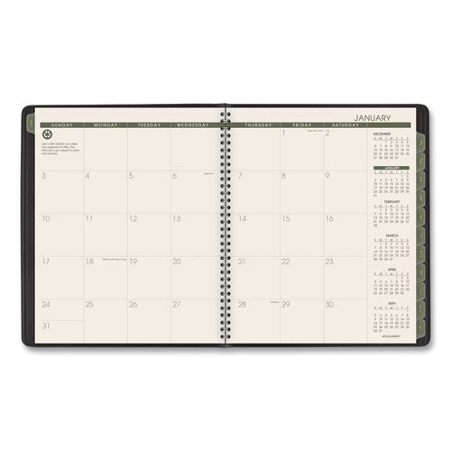 Recycled Monthly Planner, 11 X 9, Black, 2022