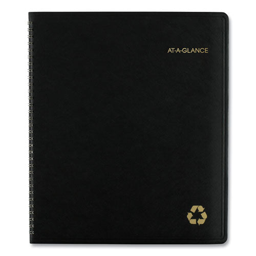 Recycled Monthly Planner, 11 X 9, Black, 2022