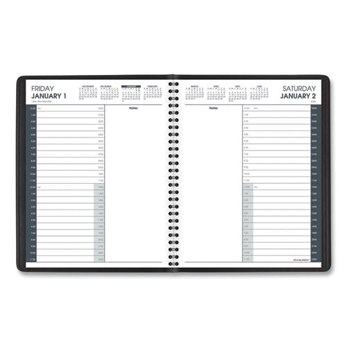 24-hour Daily Appointment Book, 8.75 X 7, White, 2022