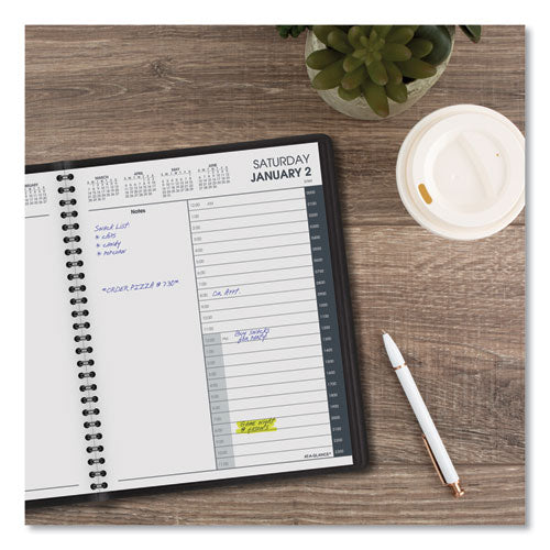 24-hour Daily Appointment Book, 8.75 X 7, White, 2022