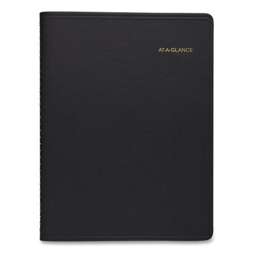 Weekly Appointment Book, 11 X 8.25, Black, 2022-2023