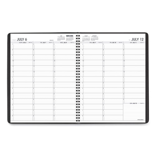 Weekly Appointment Book, Academic, 11 X 8.25, Black, 2021-2022