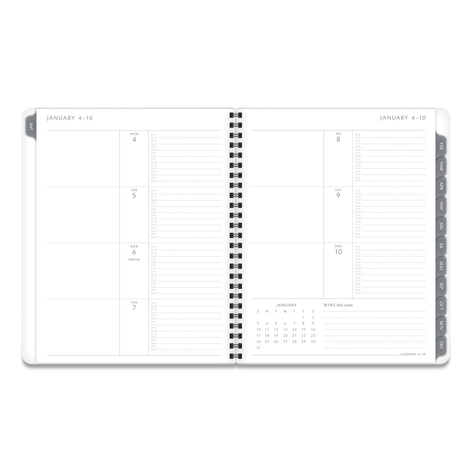 Elevation Linen Weekly-monthly Planner, 8.75 X 7, Black, 2022