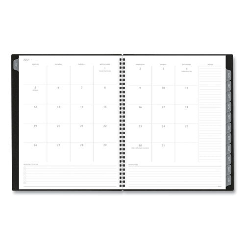 Elevation Academic Weekly-monthly Planner, 11 X 8.5, Black, 2021-2022