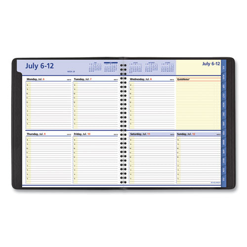 Quicknotes Weekly-monthly Planner, 10 X 8, Black, 2021-2022