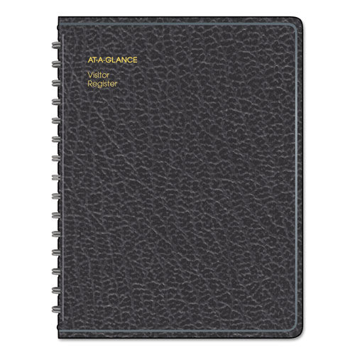 Recycled Visitor Register Book, Black, 8.38 X 10.88