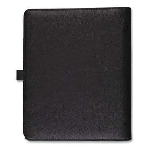 Buckle Closure Planner-organizer Starter Set, 8.5 X 5.5, Black Cover, 12-month (jan To Dec): Undated