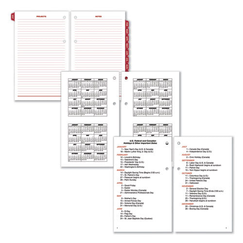 Burkhart's Day Counter Desk Calendar Refill, 4.5 X 7.38, White, 2022