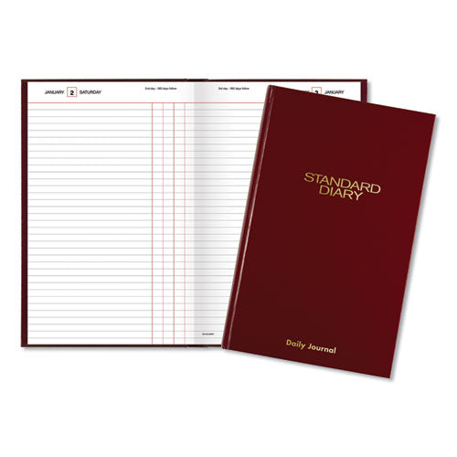 Standard Diary Recycled Daily Journal, Red, 12.13 X 7.69, 2022