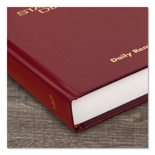 Standard Diary Recycled Daily Reminder, Red, 7.5 X 5.13, 2022