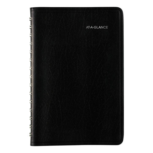 Daily Appointment Book With Hourly Appointments, 8 X 5, Black, 2022