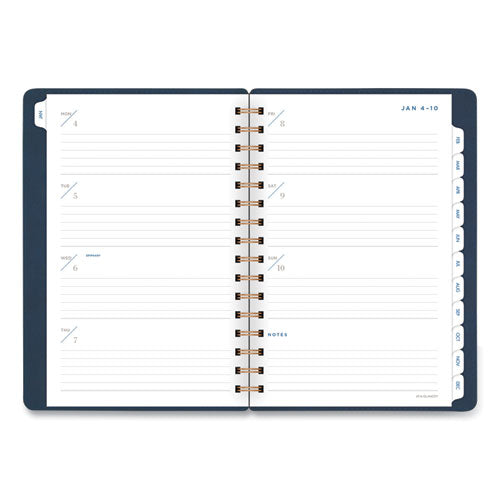 Signature Collection Firenze Navy Weekly-monthly Planner, 8.5 X 5.5, Navy Cover, 13-month (jan To Jan): 2023 To 2024