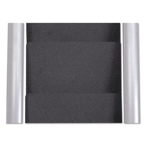 Literature Floor Rack, 6 Pocket, 13.33w X 19.67d X 36.67h, Silver Gray-black