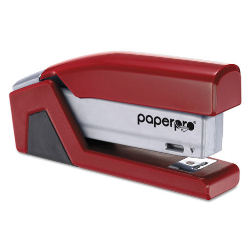 Injoy Spring-powered Compact Stapler, 20-sheet Capacity, Red