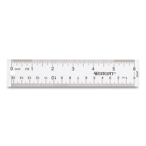 Clear Flexible Acrylic Ruler, Standard-metric, 6" (15 Cm) Long, Clear Acrylic, 12-box