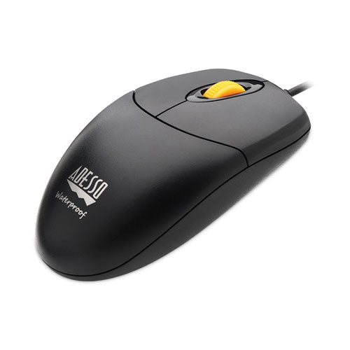 Imouse W3 Waterproof Antimicrobial Mouse With Magnetic Scroll Wheel, Usb 2.0, Left-right Hand Use, Black
