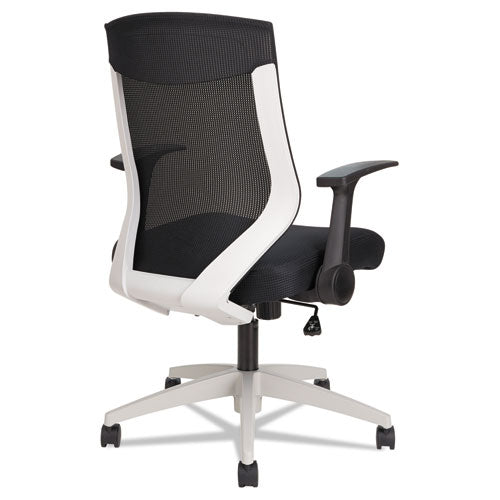 Alera Eb-k Series Synchro Mid-back Flip-arm Mesh Chair, Supports Up To 275 Lb, 18.5“ To 22.04" Seat Height, Black
