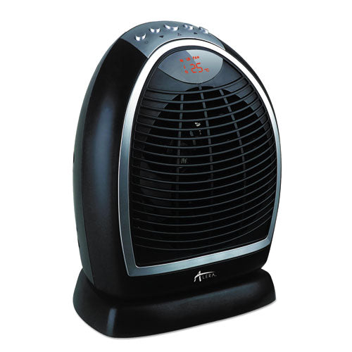 Digital Fan-forced Oscillating Heater, 1500w, 9 1-4" X 7" X 11 3-4", Black