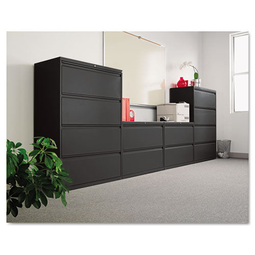 Lateral File, 2 Legal-letter-size File Drawers, Black, 42" X 18" X 28"