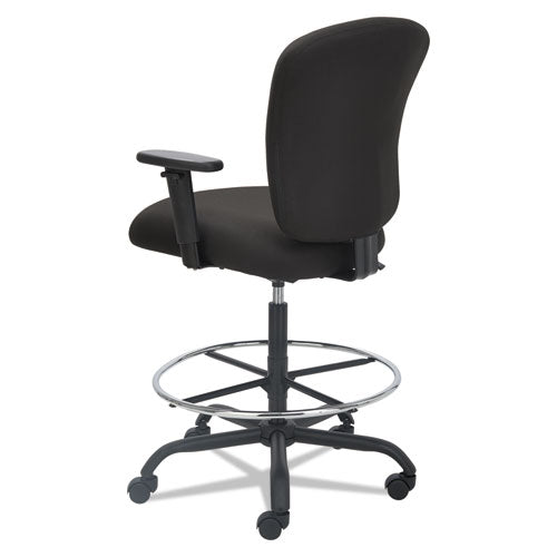 Alera Mota Series Big And Tall Stool, Supports Up To 450 Lb, 28.74" To 32.67" Seat Height, Black