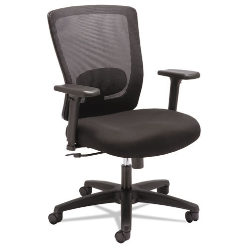 Alera Envy Series Mesh Mid-back Swivel-tilt Chair, Supports Up To 250 Lb, 16.88" To 21.5" Seat Height, Black