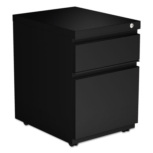 File Pedestal With Full-length Pull, Left Or Right, 2-drawers: Box-file, Legal-letter, Black, 14.96" X 19.29" X 21.65"