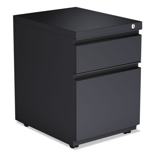 File Pedestal With Full-length Pull, Left Or Right, 2-drawers: Box-file, Legal-letter, Charcoal, 14.96" X 19.29" X 21.65"