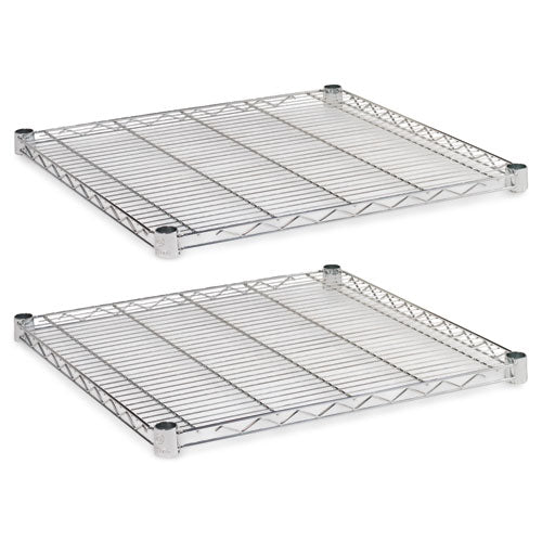 Industrial Wire Shelving Extra Wire Shelves, 48w X 18d, Silver, 2 Shelves-carton