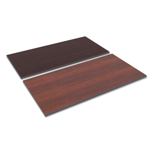 Reversible Laminate Table Top, Rectangular, 59.38w X 29.5,medium Cherry-mahogany