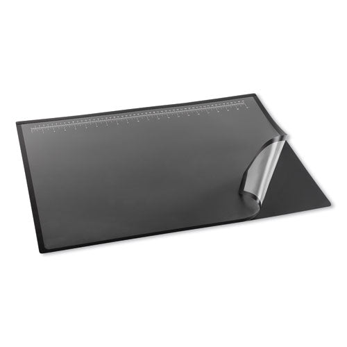 Lift-top Pad Desktop Organizer With Clear Overlay, 24 X 19, Black