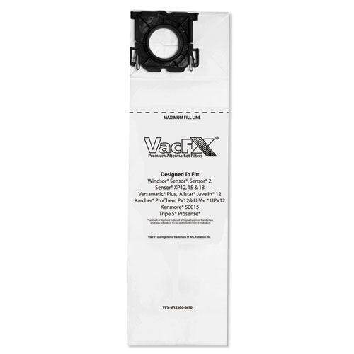Vacuum Filter Bags Designed To Fit Windsor Sensor S-s2-xp-veramatic Plus, 100-ct
