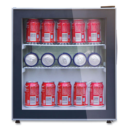1.6 Cu. Ft. Refrigerator-beverage Cooler, 18.25 X 17.25 X 20, Black-platinum Trim Glass Door