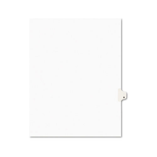 Preprinted Legal Exhibit Side Tab Index Dividers, Avery Style, 26-tab, R, 11 X 8.5, White, 25-pack, (1418)
