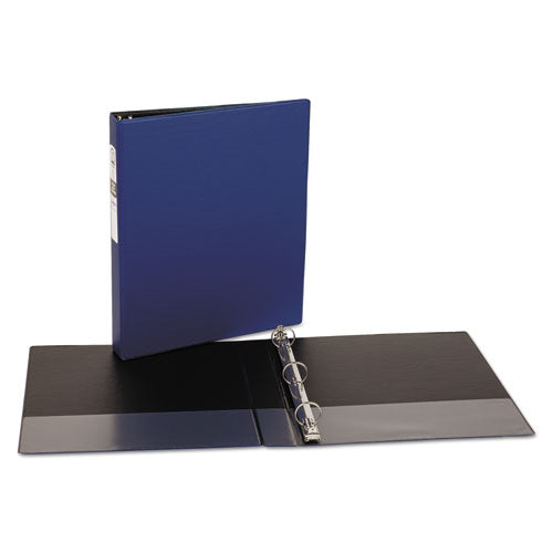 Economy Non-view Binder With Round Rings, 3 Rings, 1" Capacity, 11 X 8.5, Blue, (3300)