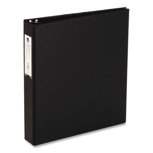 Economy Non-view Binder With Round Rings, 3 Rings, 1.5" Capacity, 11 X 8.5, Black, (4401)