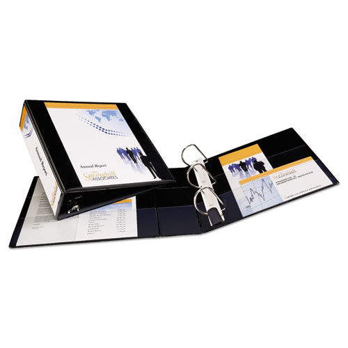 Heavy-duty Non Stick View Binder With Durahinge And Slant Rings, 3 Rings, 3" Capacity, 11 X 8.5, Black, (5600)