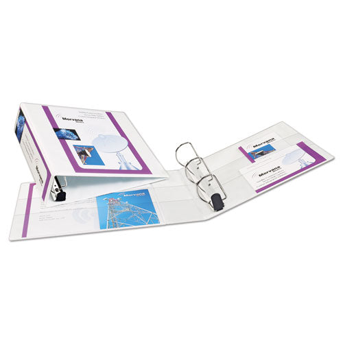 Heavy-duty Non Stick View Binder With Durahinge And Slant Rings, 3 Rings, 3" Capacity, 11 X 8.5, White, (5604)