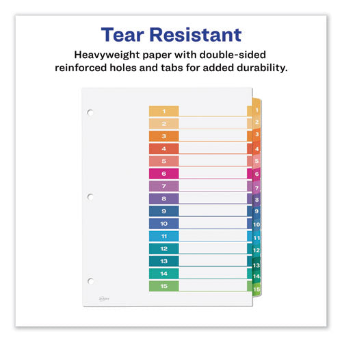 Customizable Toc Ready Index Multicolor Dividers, 15-tab, Letter