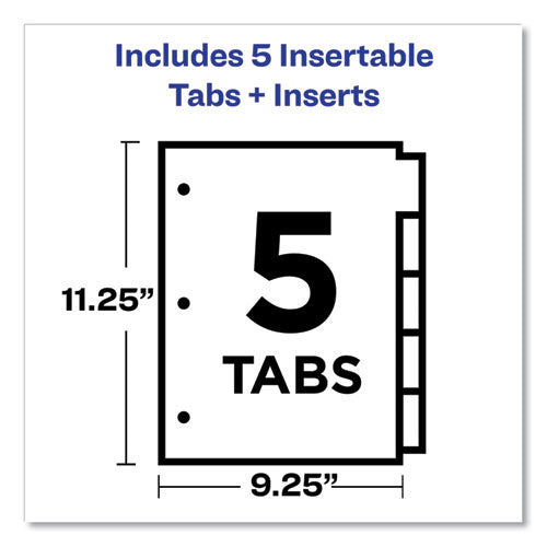 Insertable Dividers W-single Pockets, 5-tab, 11 1-4 X 9 1-8