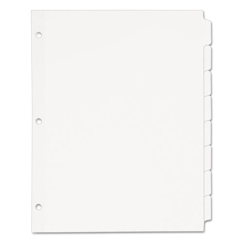 Write And Erase Plain-tab Paper Dividers, 8-tab, Letter, White, 24 Sets
