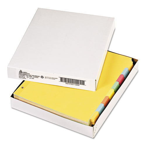 Write And Erase Plain-tab Paper Dividers, 8-tab, Letter, Multicolor, 24 Sets
