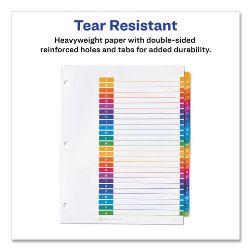 Customizable Table Of Contents Ready Index Multicolor Dividers, 26-tab, A To Z, 11 X 8.5, 6 Sets