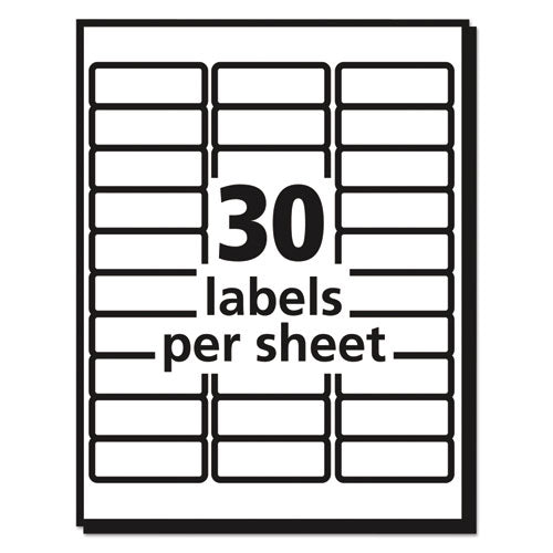 Matte Clear Easy Peel Mailing Labels W- Sure Feed Technology, Laser Printers, 1 X 2.63, Clear, 30-sheet, 10 Sheets-pack